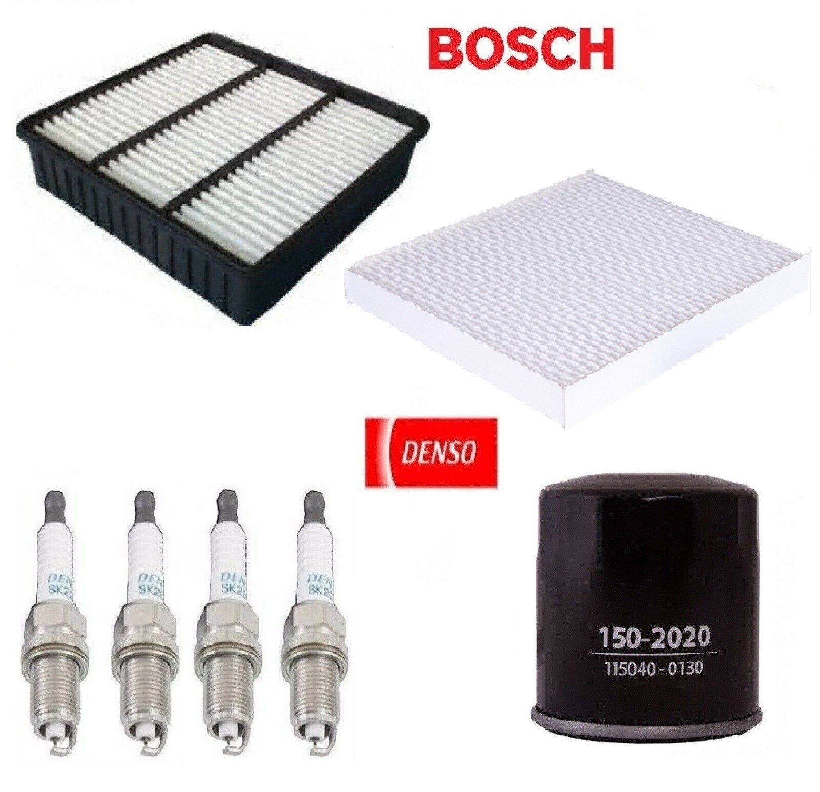 Tune Up Kit Filters Spark Plugs Fit DODGE CALIBER L4; 1.8L; 2.0L; 2.4L