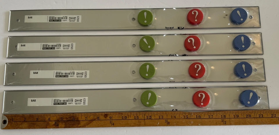 Set Of 4 IKEA “BAR” Magnetic Memo Message Wall Mounted Bar Strips #0523 NEW - Image 4 of 4