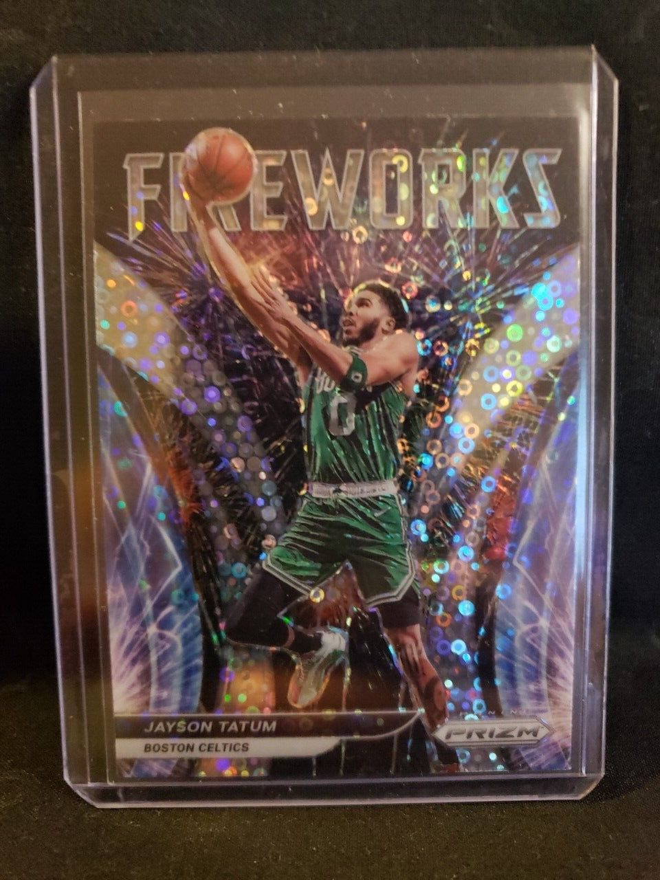 2021-22 Panini Prizm - Fireworks Fast Break Prizm #15 Jayson Tatum