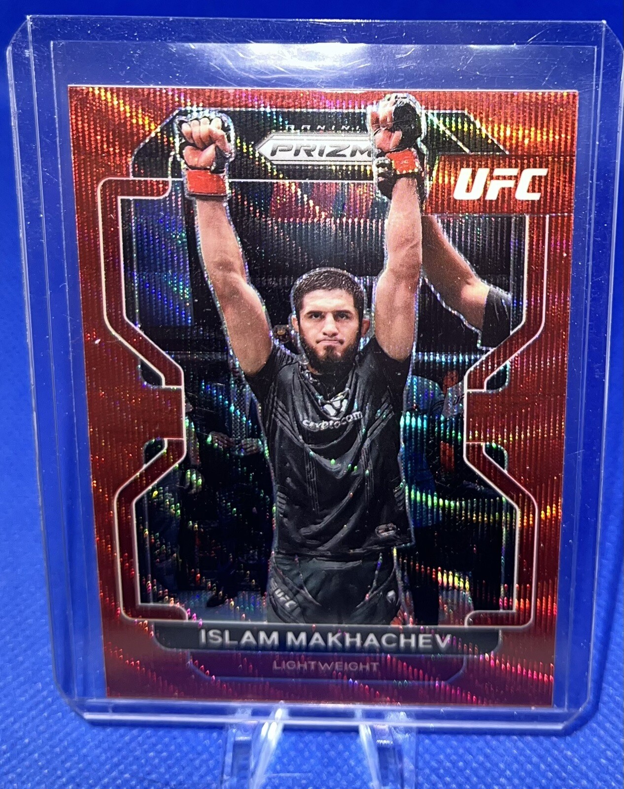 2022 UFC Prizm Islam Makhachev Ruby Red Wave #125