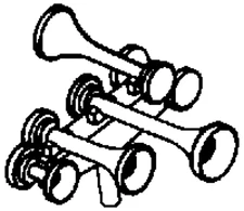 Cal Scale # 427 Nathan Diesel Air Horn (Brass Casting) 5-Chime K5 HO MIB