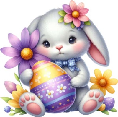 Lila Ostern Blumen Hase Ei Wandbild Schlafzimmer Auto Vinyl Aufkleber Abziehbild 6 Größen