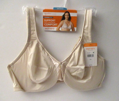 Warners bra signature support satin underwire size 40 D # 35002A Butterscotch