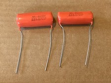 2 NOS Sprague Orange Drop .33 uf 200v Capacitors 715P Caps 5 Qty