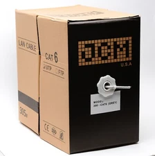 Grey 1000FT CAT6 LAN Ethernet Cable / Pull Box UTP CAT-6 CCA Network Wire Roll