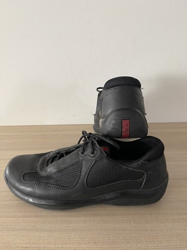 SCARPE PRADA DONNA - Nere - Numero 39 - sneakers in pelle LINEA ROSSA -  leather | eBay