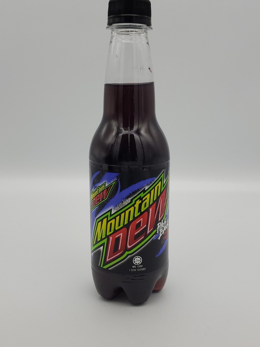 New Sealed Malaysian Mountain Dew Pitch Black 400ml Bottle Mtn Dew