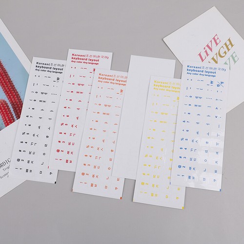 Wear-resistant Korean Letter Transparent Self-adhesive Keyboard Stickers ZG
