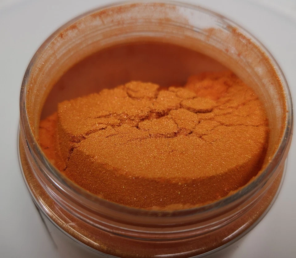 Aerógrafo de fundición de resina de pintura Hot Rod automotriz pigmento de mica perla naranja tigre Foto 4 de 4