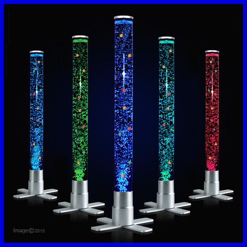 Modern 60cm RGB Colour Changing LED Bubble Tube Lamp Floor Light Sensory Room