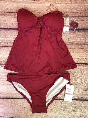 maroon tankini