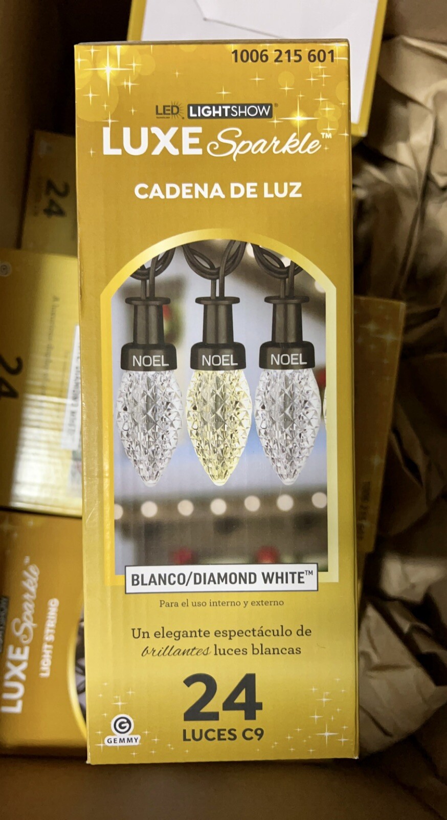 Gemmy Lightshow 24 Count 23 ft C9 Luxe Sparkle White/White Diamond Christmas 191245188568 eBay