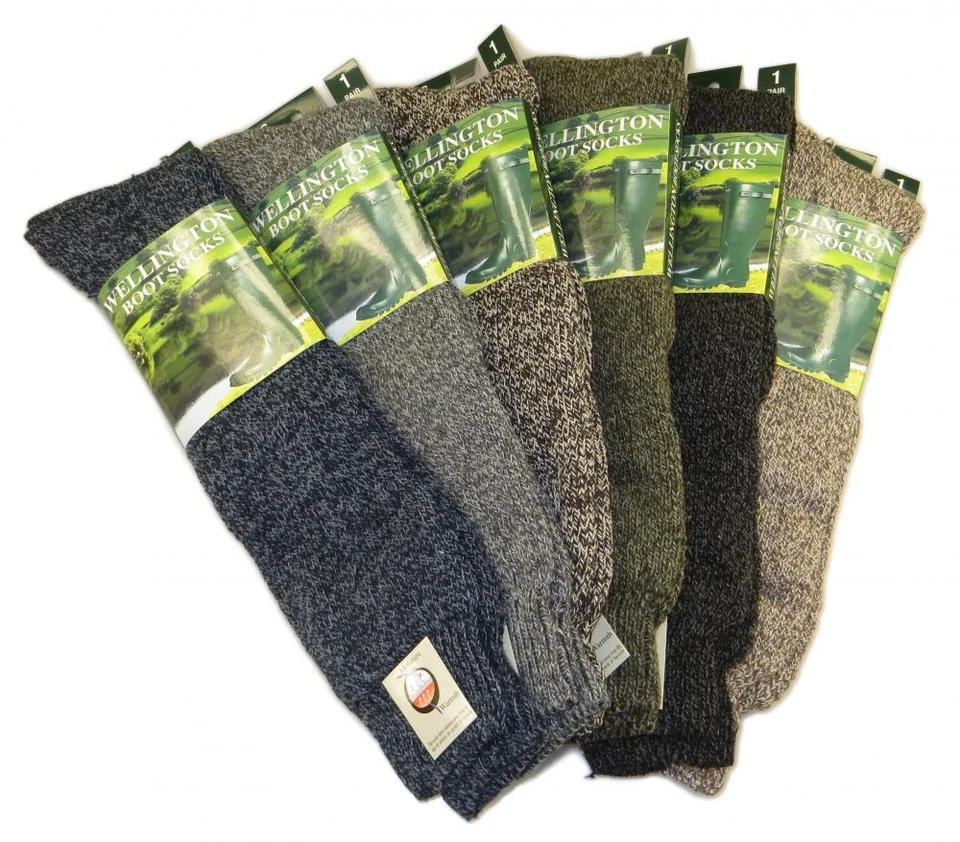 3 Pairs Of Men's Wellington Boot Socks, The Original Wellington Sock, Size 6-11