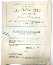 Henry McGuire Hardware Store For Sale MAYSVILLE KY Lespedesa Seed AD LOT
