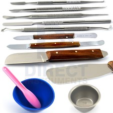 Dental Laboratory Technician Waxing Modelling Carvers Cement Mixing Spatula Bowl