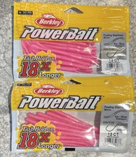 2 Packs Berkley Powerbait 4” Floating Steelhead Worms Bubblegum