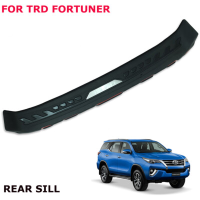 For Toyota Fortuner 2016 2017 Rear Tailgate Bumper Step Cover Matte Black Trim