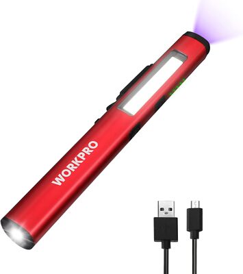 WORKPRO Rechargeable Pen Light Multifunctional Penlight for Mechanic Emergency