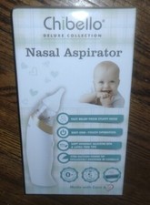 Chibello Nasal Aspirator Battery Powered White New Sealed Deluxe Collection Plus