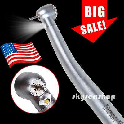 BURR E-generator Dental LED Fiber Optic High Speed Handpiece 4 hole / Rotor UDM