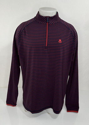 G/FORE - Quarter Zip Skull Stripe Athletic Performance Mens XL ...