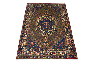 Ghom 179x126 Qom Qum Brücke Rose Medaillon Rug Carpet handgeknüpft Orientteppich
