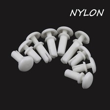 Various Sizes And Lengths Rivet Quality White Plain Nylon Plastic Snap Rivets