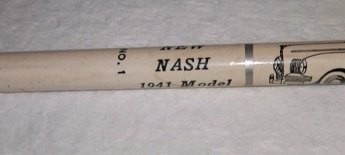 "NEW NASH 1941 MODEL*Johnson Motor Co.-Salina (Kansas?*Phone 1177" Unused Pencil - Picture 16 of 23