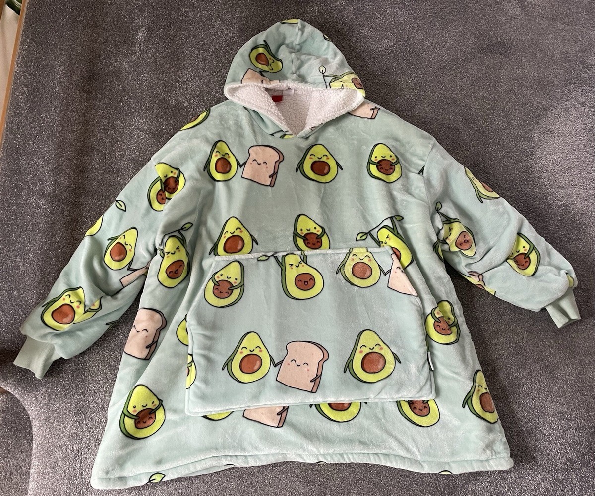 Wearable Blanket Avocado And Toast Hoodie Blanket Garlic Bread