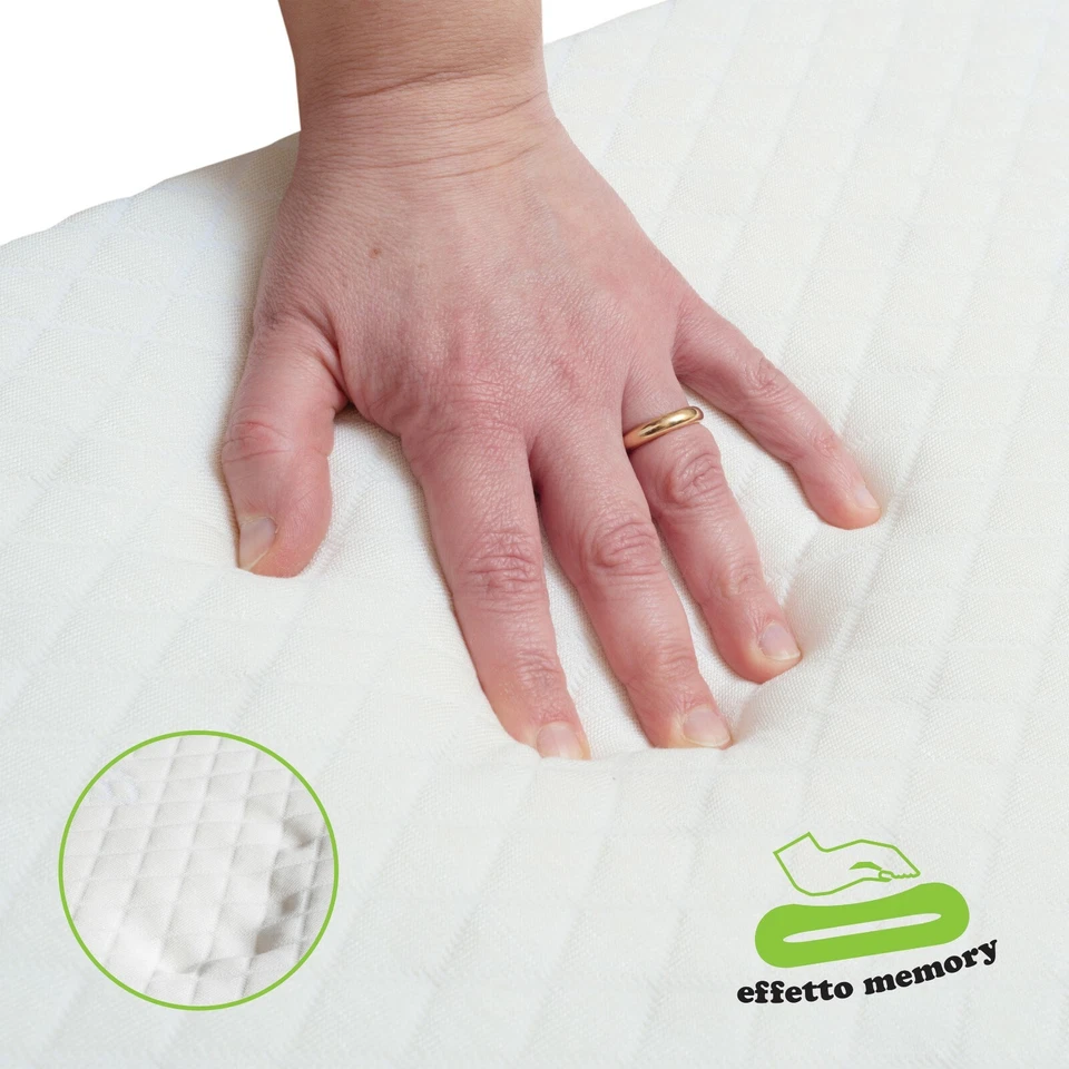 Cuscino Guanciale Antisoffoco Per Culla Lettino In Memory Foam Made In Italy - Immagine 4 di 4