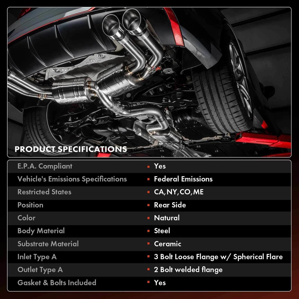 Convertidor catalítico trasero para Chevrolet Colorado GMC Canyon Hummer H3 Isuzu i350 Foto 3 de 4