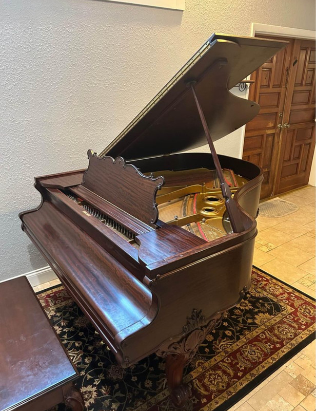 Victorian Style Sohmer Grand Piano - 5'11  Mahogany Finish