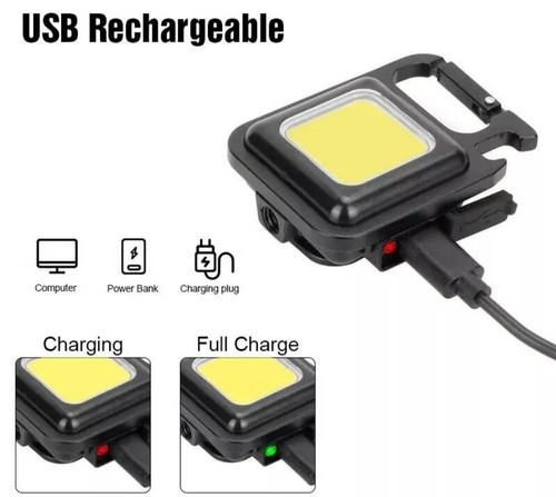 LED Torch Light 1000 Lumen Rechargeable COB Work Mini Keychain Flashlight - Picture 8 of 11