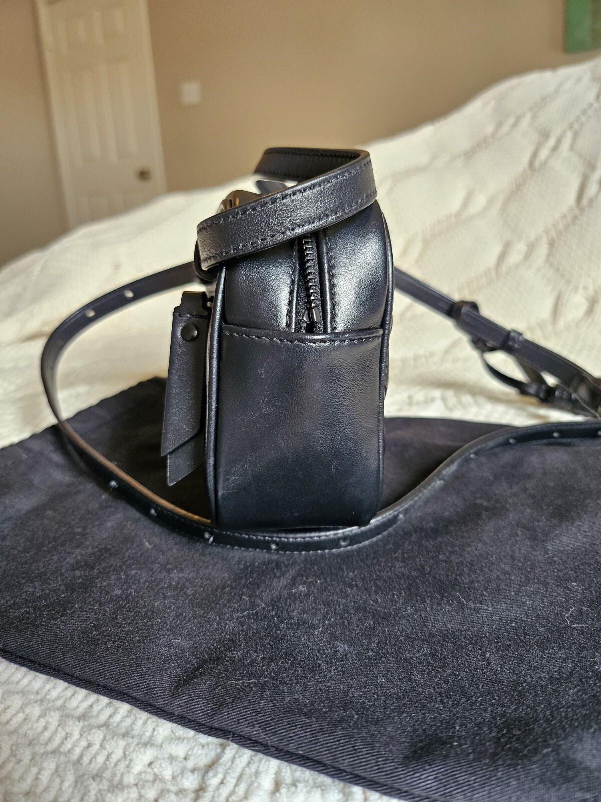 Borsa da cintura autentica Saint Laurent YSL Lou