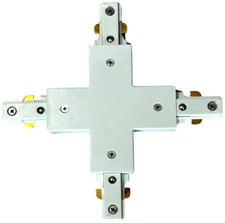 X Connector for Lighting Track - Model 7626 (H110) - White - 4 Tracks @ 90 Deg