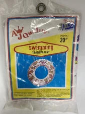 Vintage AJ Quality Inflatable 20” Swim Ring Pool Tube from the 80s 90s RETRO VTG