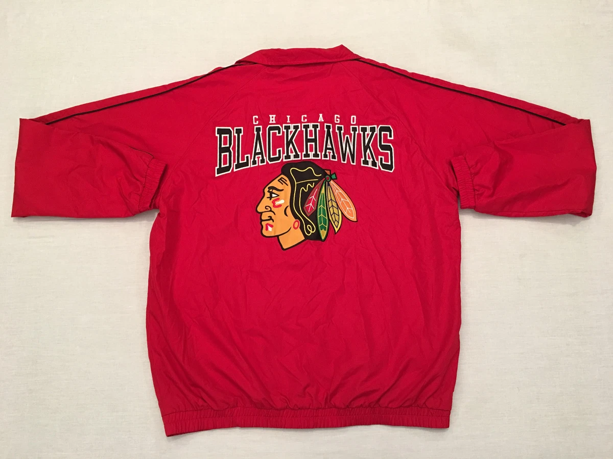 Red jacket blackhawks shirt hotsell