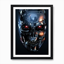 Terminator Head 22 Art Print Framed Wall Art Poster Canvas Print Picture