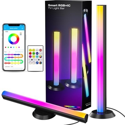  Smart Light Bars, Gaming Lights for Desk, 14 Inches, TV Backlight with Black