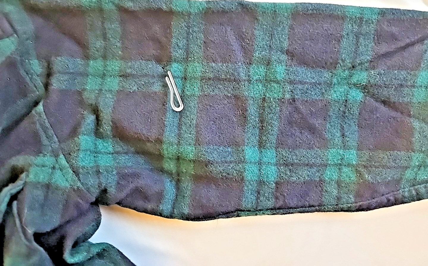 Pendleton Navy Blue Green Wool Loop Collar Long S… - image 15