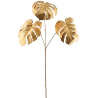 KüNstlicher Philoblattzweig, 3Er Set, Farbe Gold, HöHe Ca. 71 Cm