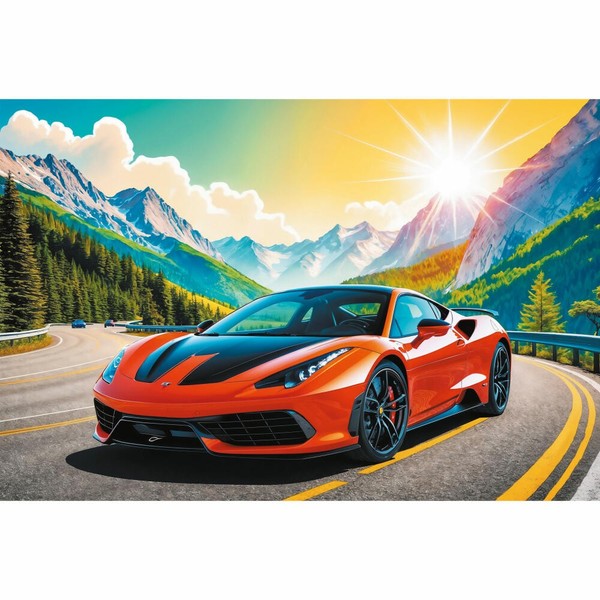 Trefl Puzzle Sportwagen, Kinderpuzzle, Kinder, 100 Teile, 48 X 34 Cm, 16490-image