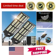 Energy Efficient Solar LED Outdoor Lights - Wide Angle Motion Sensor, 2 Pack