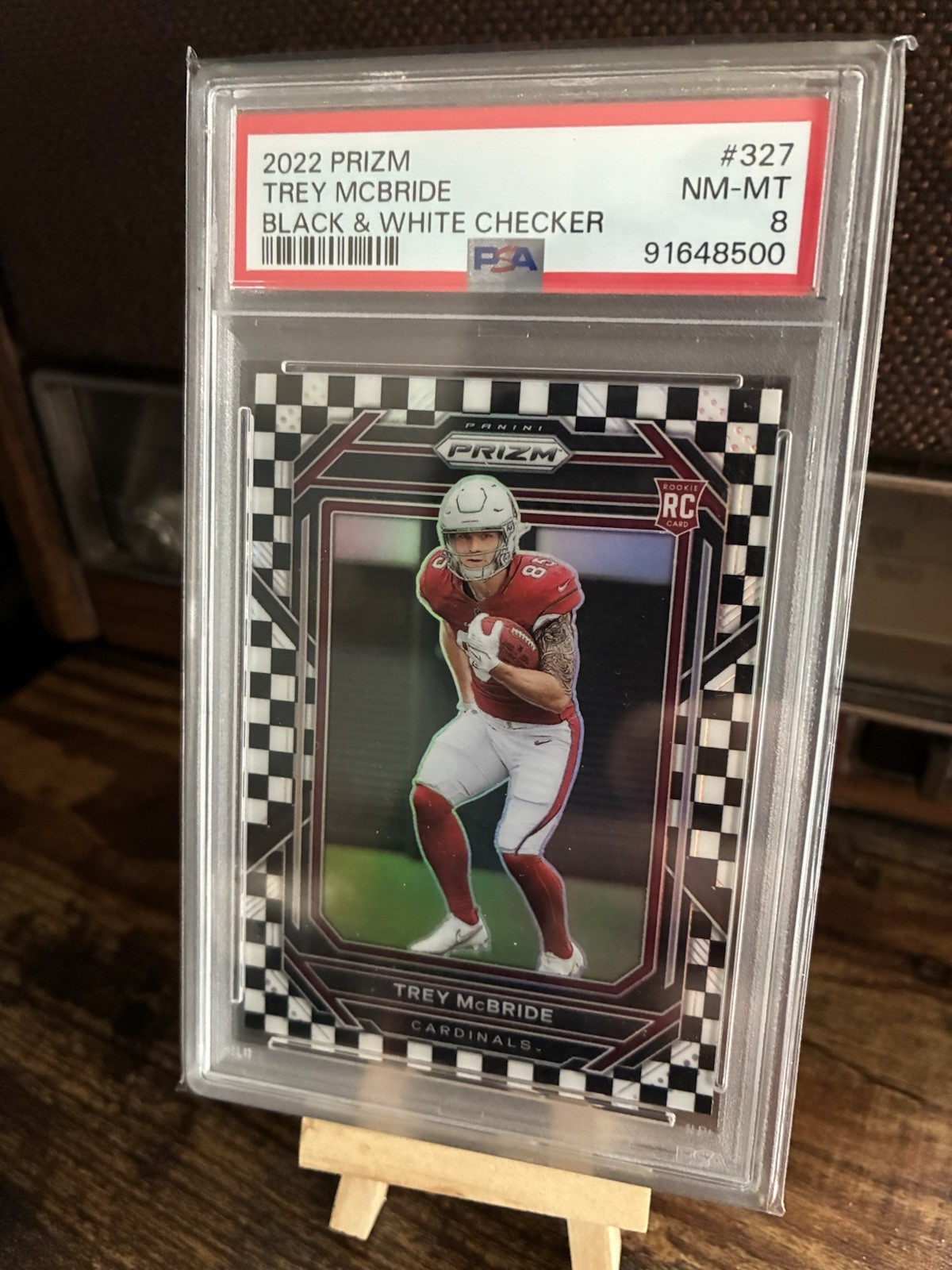 2022 Panini Prizm - Rookies Trey McBride #327 Black & White Checker Prizm SP