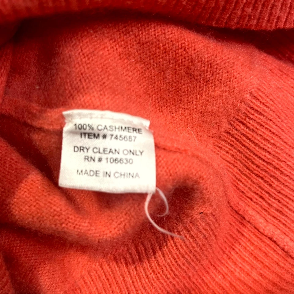 Suéter Para Mujer Enzo Mantovani Pequeño Rojo Cachemira Tejido Apretado Acanalado Ropa de Invierno Foto 4 de 4