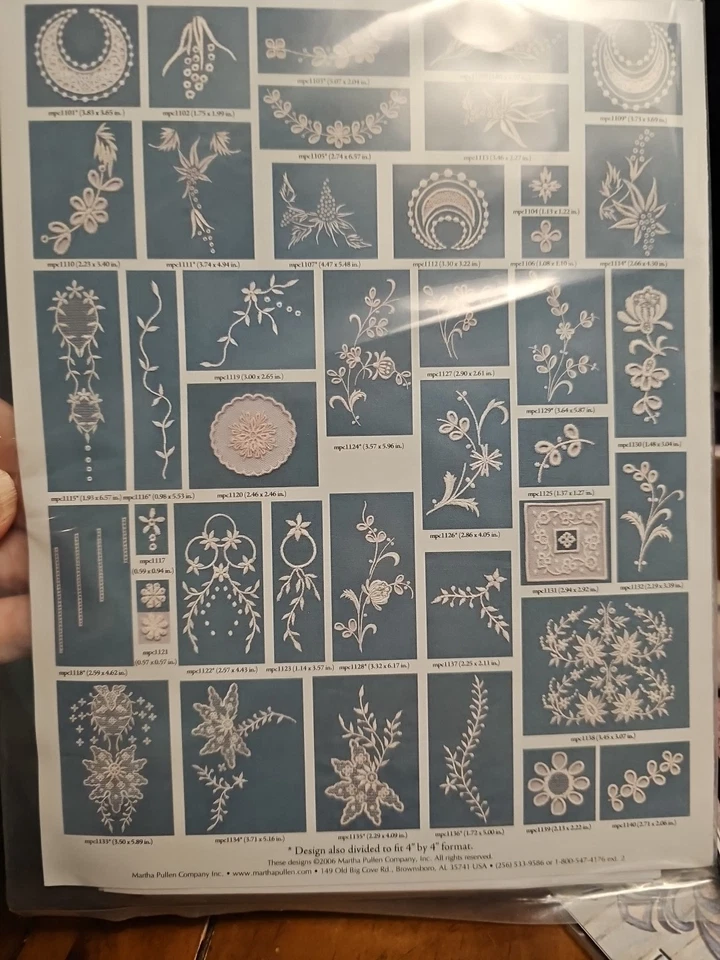 NEW MARTHA PULLEN VINTAGE EMBROIDERY COLLECTION V 3 Disk 1 DESIGNS CD FREE SHIP - Image 3 of 4