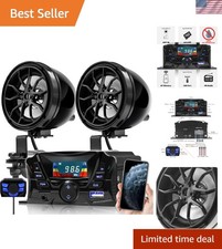 Motorcycle Speakers Bluetooth, Waterproof Speakers and Amplifier Audio Sound ...