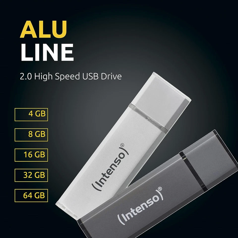 Intenso Alu Line USB 2.0 Flash Drive 16 GB Pack of 3 Silver 3x 16 GB - USB 2.0 s - Image 4 of 4