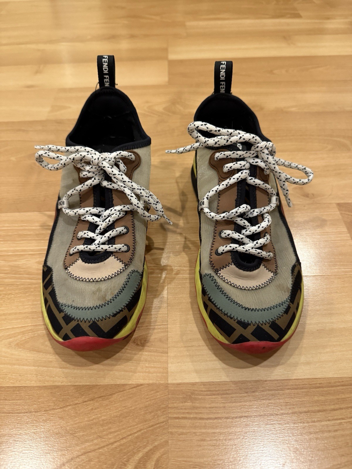 Fendi Freedom FF Patchwork Chunky Multi Color Sne… - image 1