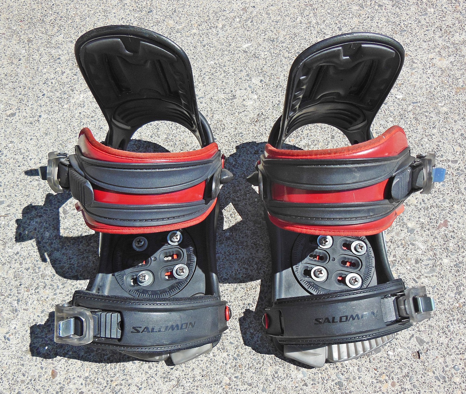 Attacchi Snowboard Salomon SP3 con Dischi Mtg e Hardware Taglia: Medium Rosso e Nero